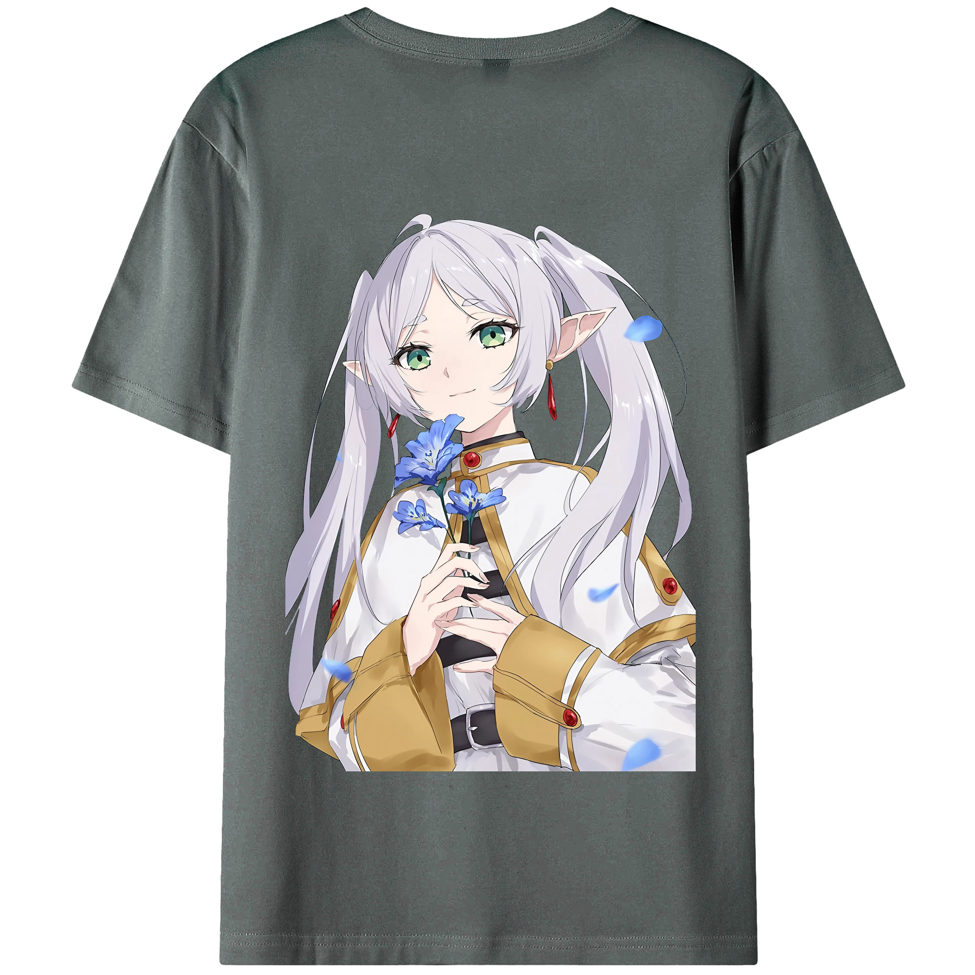 （画像用） 葬送のフリーレン Frieren 綿100％半袖Tシャツ（背面プリント）